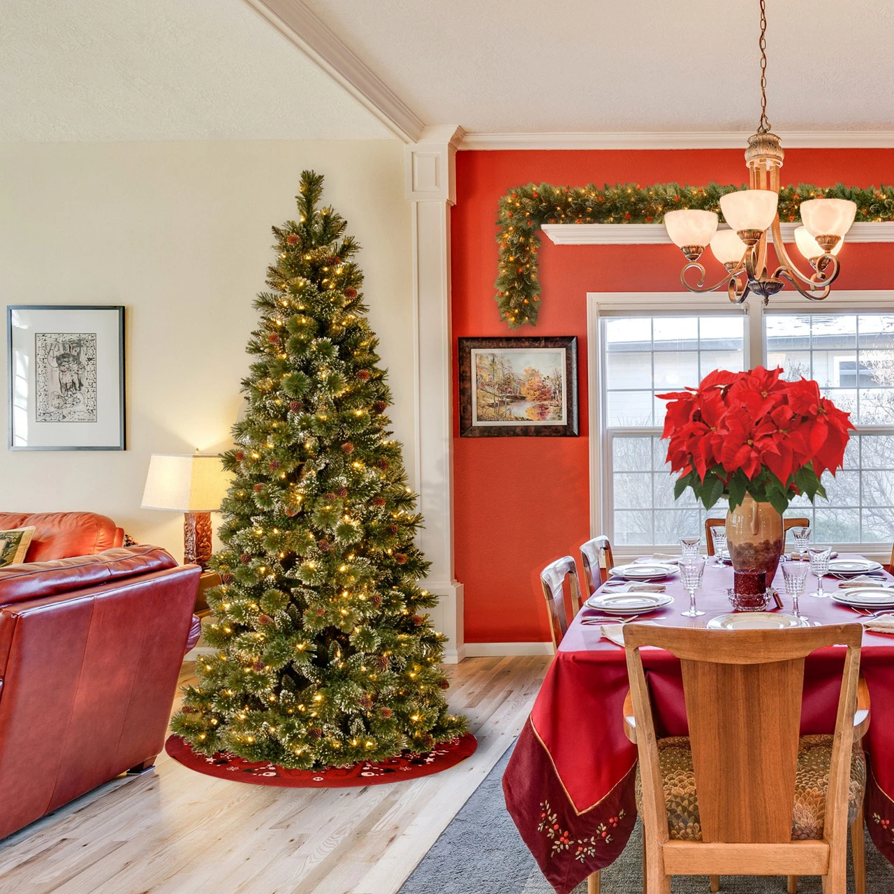 7.5’ Pre-Lit Glittery Pine Christmas Tree – Clear Lights 5 7.5’ Pre-Lit Glittery Pine Christmas Tree – Clear Lights - Image 3