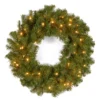 24” Pre-Lit Kincaid Spruce Artificial Christmas Wreath - Clear Lights -Noel Twinkle Shop dnat kcdr 24wlo 1 45548.1667576082