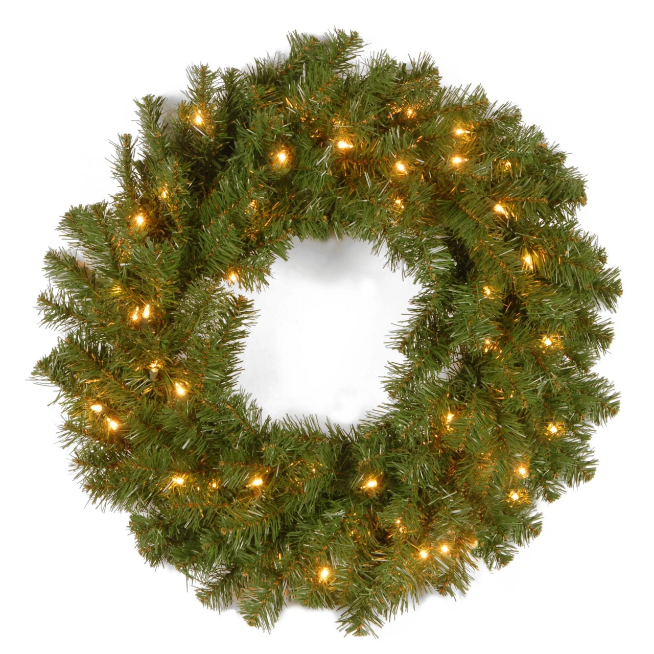 24” Pre-Lit Kincaid Spruce Artificial Christmas Wreath - Clear Lights 3 24” Pre-Lit Kincaid Spruce Artificial Christmas Wreath - Clear Lights