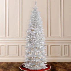 6.5’ Pre-Lit Kingswood White Fir Pencil Artificial Christmas Tree - Clear Lights 6 6.5’ Pre-Lit Kingswood White Fir Pencil Artificial Christmas Tree - Clear Lights -Noel Twinkle Shop dnat kww7 300 65 2 27360.1667489337