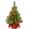 2’ Pre-lit Potted Majestic Fir Tree Artificial Christmas Tree In Burgundy Cloth Bag – Clear Lights -Noel Twinkle Shop dnat mj3 24bglo 1 01 08595.1667656557