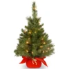 2' Pre-lit Potted Majestic Fir Tree Artificial Christmas Tree In Red Cloth Bag – Clear Lights -Noel Twinkle Shop dnat mj3 24rdlo 1 01 99955.1667663975
