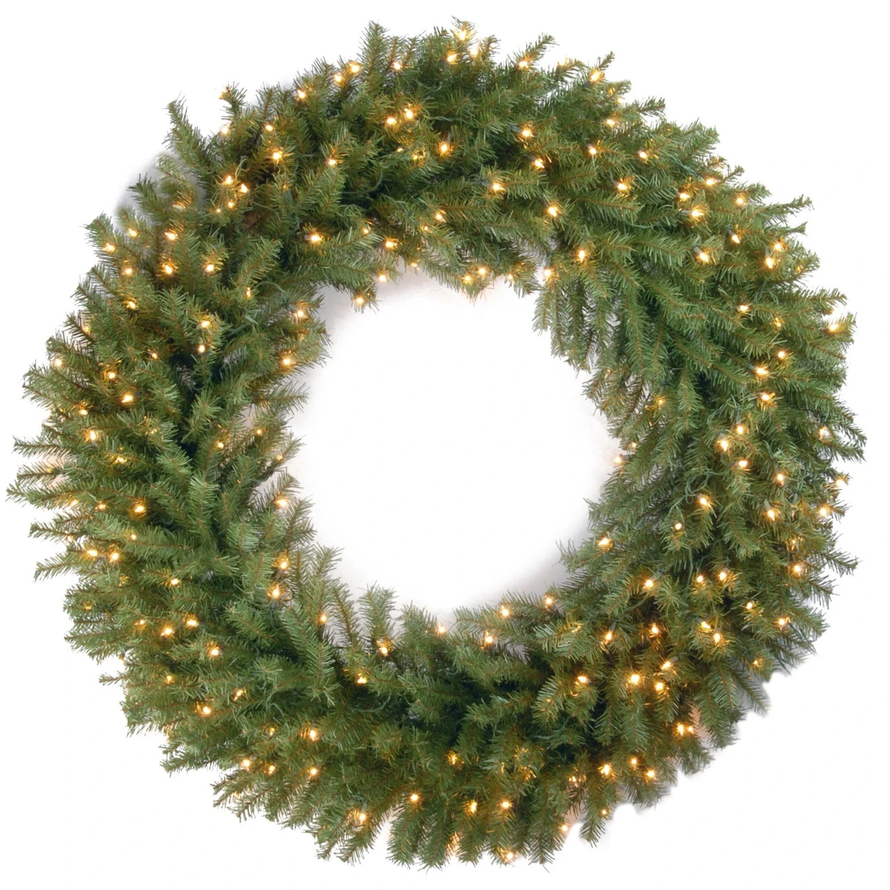Pre-Lit Norwood Fir Artificial Christmas Wreath - 48-Inch, Clear Lights 3 Pre-Lit Norwood Fir Artificial Christmas Wreath - 48-Inch, Clear Lights