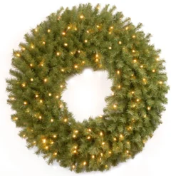 30" B And O Pre-Lit LED Norwood Fir Artificial Christmas Wreath β Warm White Lights