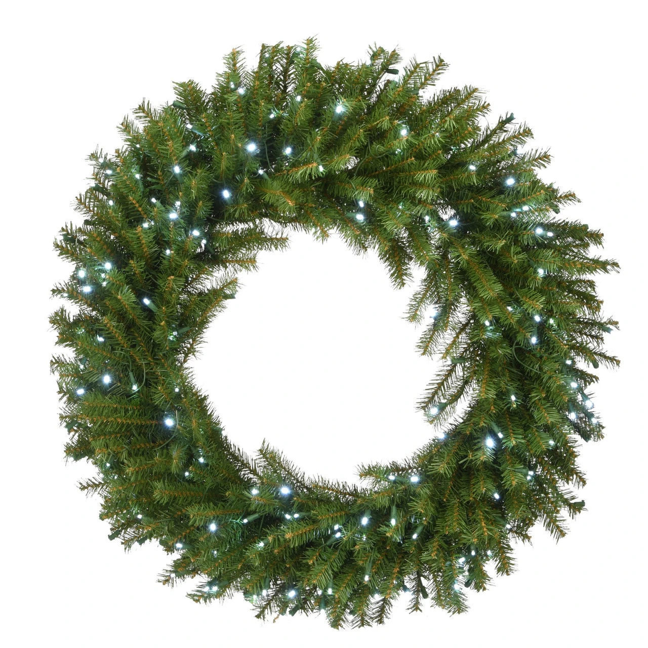 Pre-Lit Norwood Fir Artificial Christmas Wreath, 36-Inch, Cool White LED Lights 3 Pre-Lit Norwood Fir Artificial Christmas Wreath, 36-Inch, Cool White LED Lights