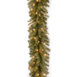 9' X 10" Pre-Lit Norwood Fir Artificial Christmas Garland - Clear Lights