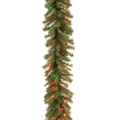 9' X 10" Pre-Lit Norwood Fir Artificial Christmas Garland - Multicolor Lights