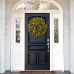 Pre-Lit Noelle Artificial Christmas Wreath - 24-Inch, Soft White LED Battery Operated Lights 7 Pre-Lit Noelle Artificial Christmas Wreath - 24-Inch, Soft White LED Battery Operated Lights -Noel Twinkle Shop dnat nl13 300l 24wb1 3 17154.1667616314