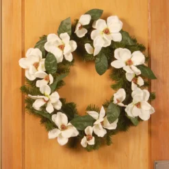 North Valley Spruce Magnolia Artificial Wreath - 24-Inch, Unlit -Noel Twinkle Shop dnat nrv7 13 24w 4 37356.1667646181