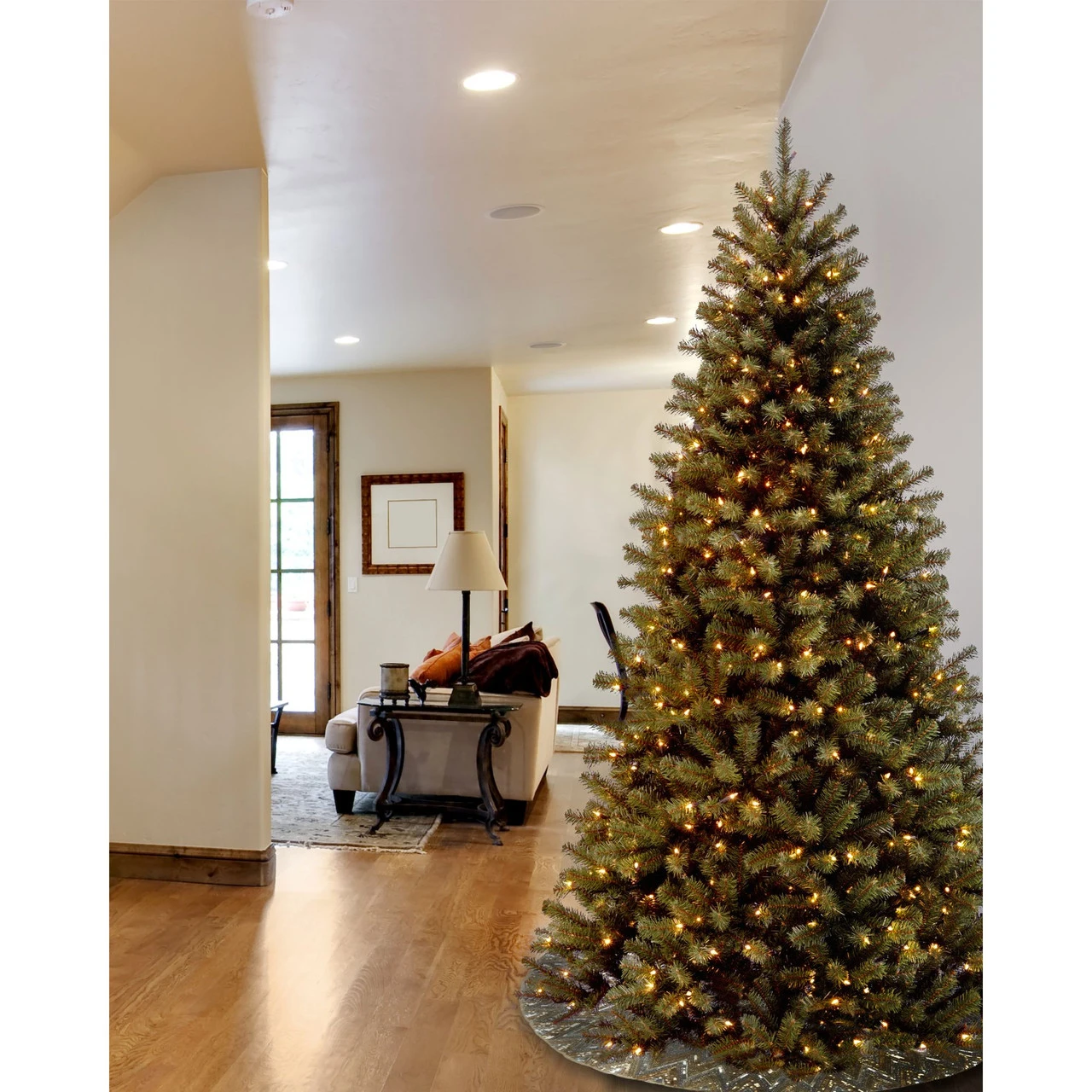 7' Pre-lit North Valley Spruce Artificial Contemporary Christmas Tree, Clear Lights 5 7' Pre-lit North Valley Spruce Artificial Contemporary Christmas Tree, Clear Lights - Image 3