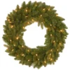 24” Pre-Lit Avalon Spruce Christmas Wreath - Clear Lights -Noel Twinkle Shop dnat peav7 300 24w 1 1 61937.1667663725