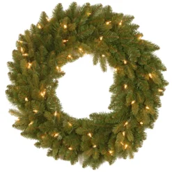 24β Pre-Lit Avalon Spruce Christmas Wreath - Clear Lights