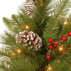 4’ Pre-LitPotted Berry Entrance Christmas Tree – Clear Lights -Noel Twinkle Shop dnat pebb3 306 40 2 47851.1667537235