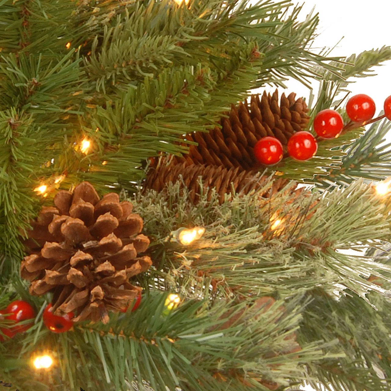 Pre-Lit Colonial Artificial Christmas Wreath - 30-Inch, Clear Lights 4 Pre-Lit Colonial Artificial Christmas Wreath - 30-Inch, Clear Lights - Image 2