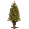 4' Pre-lit Potted Downswept Fir Artificial Christmas Tree – Clear Lights -Noel Twinkle Shop dnat pedd1 342 40 1 71359.1667663854