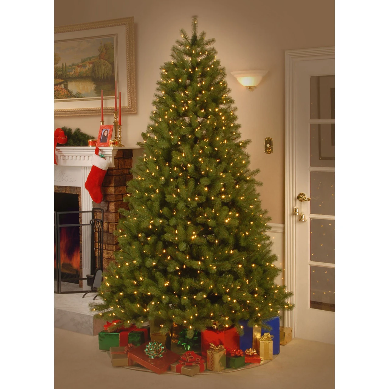 7' Pre-Lit Downswept Douglas Fir Contemporary Artificial Christmas Tree - Clear Lights 6 7' Pre-Lit Downswept Douglas Fir Contemporary Artificial Christmas Tree - Clear Lights - Image 4