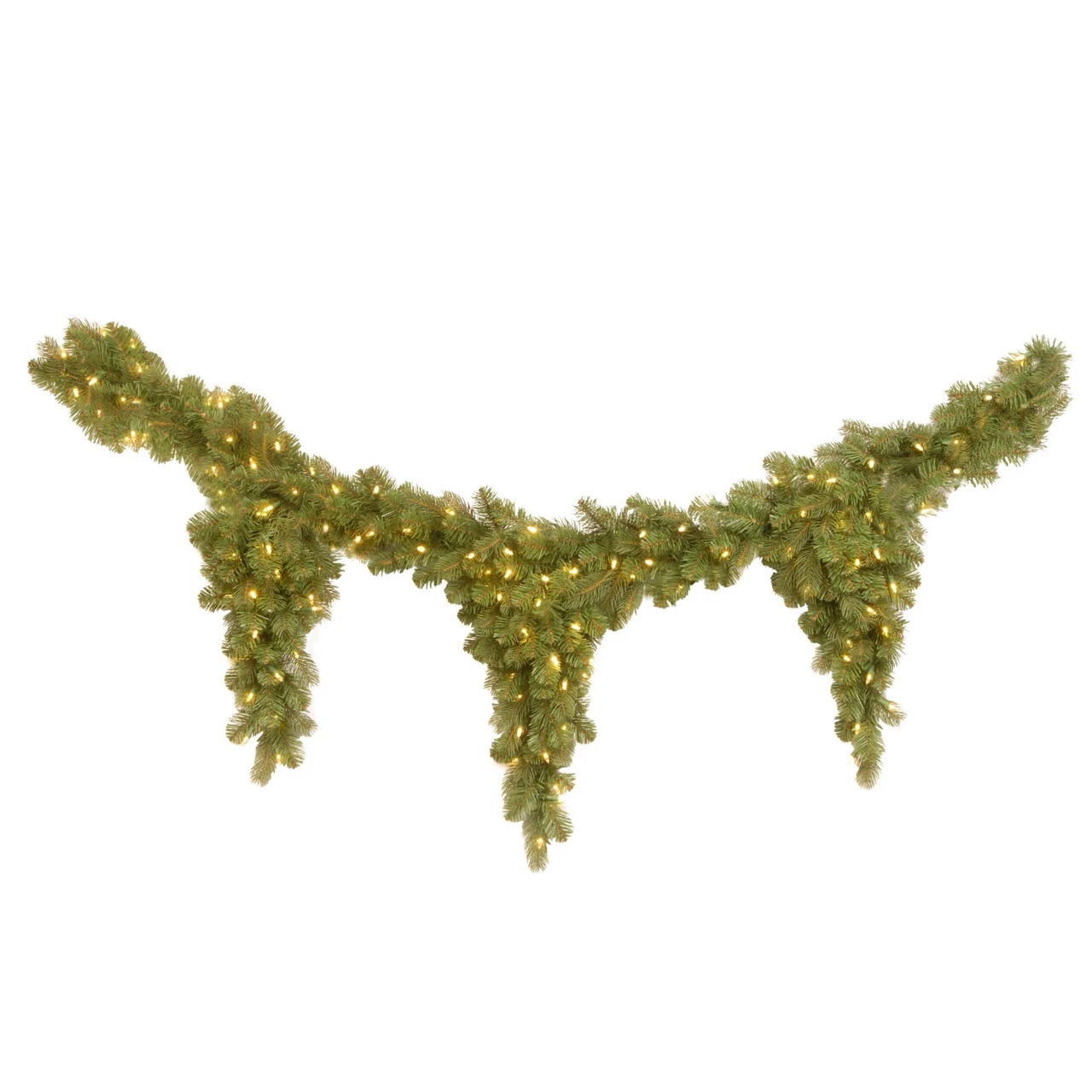 6' Pre-Lit Downswept Douglas Fir Teardrop Artificial Christmas Garland - Clear Lights 3 6' Pre-Lit Downswept Douglas Fir Teardrop Artificial Christmas Garland - Clear Lights