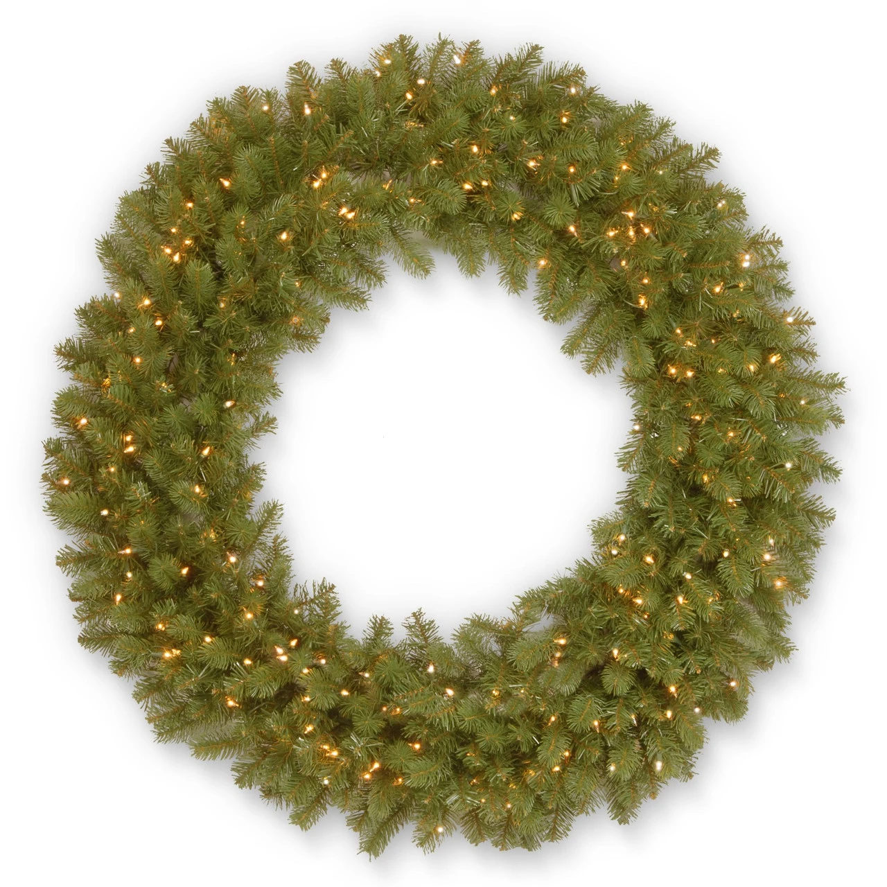 Pre-Lit Downswept Douglas Fir Artificial Christmas Wreath - 48-Inch, Clear Lights 3 Pre-Lit Downswept Douglas Fir Artificial Christmas Wreath - 48-Inch, Clear Lights