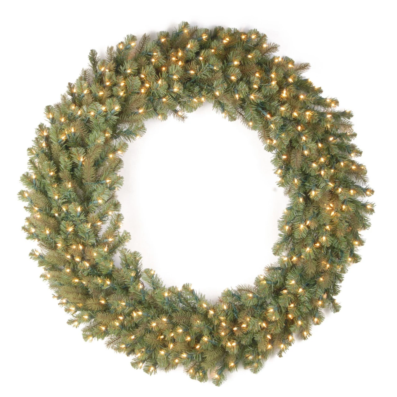 Pre-Lit Downswept Douglas Christmas Wreath - 48-Inch, LED Lights 3 Pre-Lit Downswept Douglas Christmas Wreath - 48-Inch, LED Lights