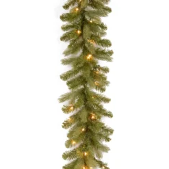 9' X 12" Pre-Lit Downswept Douglas Artificial Christmas Garland - Warm White LED Lights