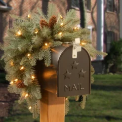 36" Pre-Lit Arctic Spruce Mailbox Swag - Clear LED Lights 7 36" Pre-Lit Arctic Spruce Mailbox Swag - Clear LED Lights -Noel Twinkle Shop dnat pefa1 307 3m b1 3 65222.1667492043
