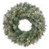 24" Pre-Lit LED Snowy Stonington Fir Artificial Christmas Wreath - Warm White Lights -Noel Twinkle Shop dnat pegs3 300 24wb1 1 86823.1667574285