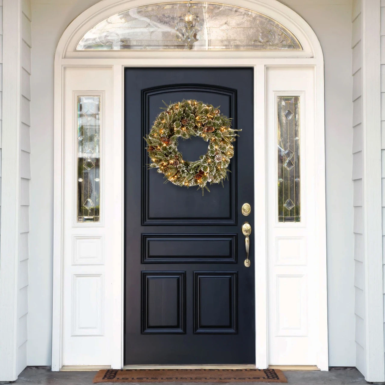 Pre-Lit Liberty Pine Artificial Christmas Wreath - 24-Inch, Clear Lights 4 Pre-Lit Liberty Pine Artificial Christmas Wreath - 24-Inch, Clear Lights - Image 2