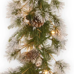 9' X 10" Pre-Lit Liberty Pine Artificial Christmas Garland - Clear Lights -Noel Twinkle Shop dnat pelb7 300 9a 1 3 60601.1667574289