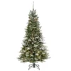6.5' Pre-Lit Slim Snowy Morgan Spruce Artificial Christmas Tree, Clear Lights