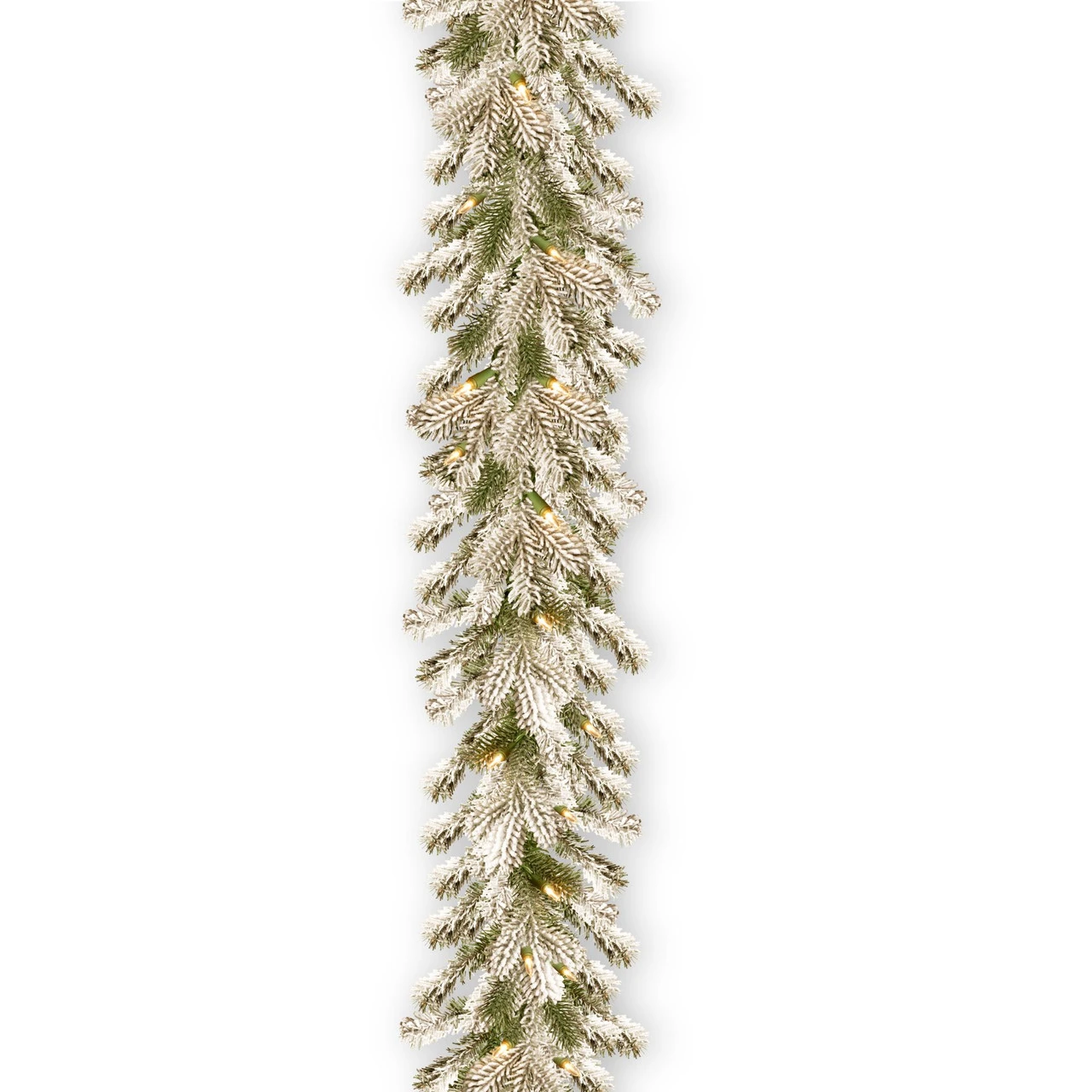 9' X 12" Pre-Lit Snowy Sheffield Spruce Artificial Christmas Garland - Clear Lights 3 9' X 12" Pre-Lit Snowy Sheffield Spruce Artificial Christmas Garland - Clear Lights