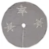 42" Gray And White Snowflake Embroidered Christmas Tree Skirt 2 42" Gray And White Snowflake Embroidered Christmas Tree Skirt -Noel Twinkle Shop dnat rac c30910c48 1 1 88652.1667563392