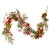 5' Green And Red Berry Artificial Christmas Garland - Unlit