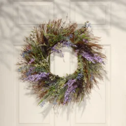 Mixed Leaf Spring Artificial Wreath - 22-Inch, Unlit -Noel Twinkle Shop dnat rac w030012a 4 21633.1667519983
