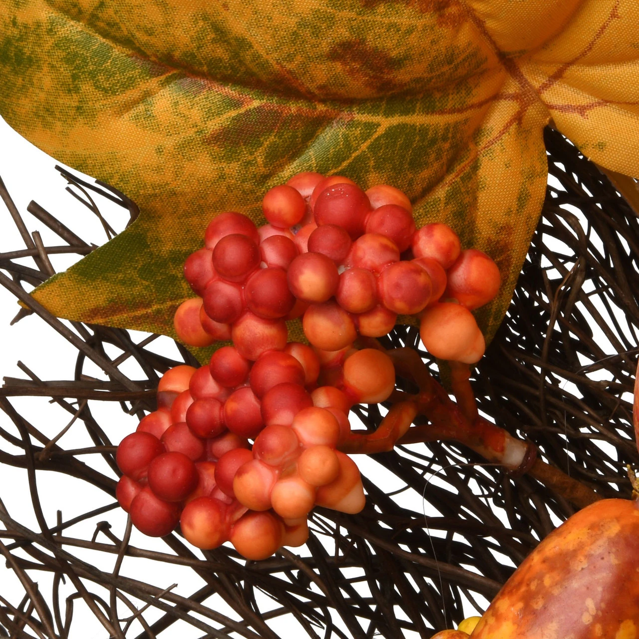 Maple And Pumpkin Artificial Thanksgiving Wreath - 22-Inch, Unlit 4 Maple And Pumpkin Artificial Thanksgiving Wreath - 22-Inch, Unlit - Image 2