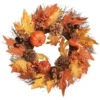 Pumpkins And Maple Leaves Halloween Wreath, Orange And Yellow 16-Inch -Noel Twinkle Shop dnat rahv 8857731w16 57045.1667575752