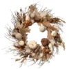 White And Brown Artificial Autumn Wreath - 28-Inch, Unlit -Noel Twinkle Shop dnat rahv kw06aw28 1 86419.1667491320