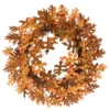 Oak Leaves And Acorns Artificial Thanksgiving Wreath - 24-Inch, Unlit