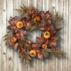 Ivy Vines And Maple Leaves Artificial Thanksgiving Wreath - 24-Inch, Unlit -Noel Twinkle Shop dnat rahv w1611q 1 3 79199.1667576571