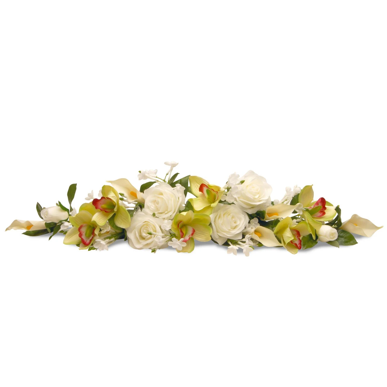 28" White Rose & Calla Lily Swag 3 28" White Rose & Calla Lily Swag