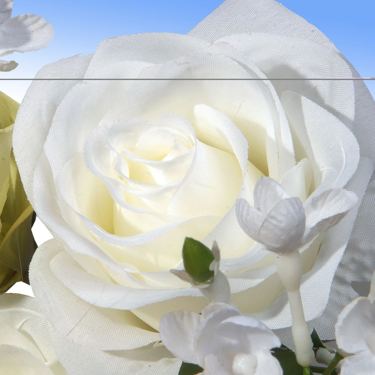 28" White Rose & Calla Lily Swag 4 28" White Rose & Calla Lily Swag - Image 2