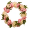 Pink And White Peony Flower Artificial Wreath - 24-Inch, Unlit -Noel Twinkle Shop dnat ras hy71824w p1 1 94062.1667584065