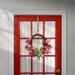 Pink And Green Tulip Twig Artificial Floral Wreath - 20-Inch, Unlit 7 Pink And Green Tulip Twig Artificial Floral Wreath - 20-Inch, Unlit -Noel Twinkle Shop dnat ras s16304w 3 31239.1667517632