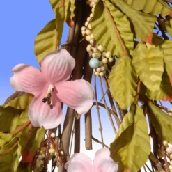 Pink Dogwood Artificial Flower Wreath - 22-Inch -Noel Twinkle Shop dnat ras sam6309 3 21679.1667530501