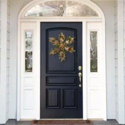 35" Snow Capped Mountain Pine Snowflake Battery Operated LED Lights Wreath -Noel Twinkle Shop dnat scm1 300 32s b1 2 00056.1667580413