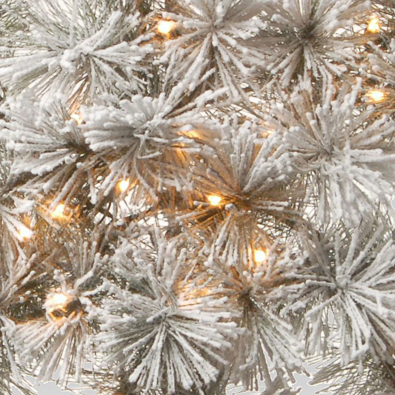 32” Pre-Lit Snowy Bristle Pine Snowflake With Battery Operated Warm White LED Lights 5 32” Pre-Lit Snowy Bristle Pine Snowflake With Battery Operated Warm White LED Lights - Image 3