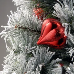 5' Pre-lit Potted Snowy Bristle Pine Entrance Artificial Christmas Tree – Clear Lights -Noel Twinkle Shop dnat snp7 309 50 3 19140.1667576077