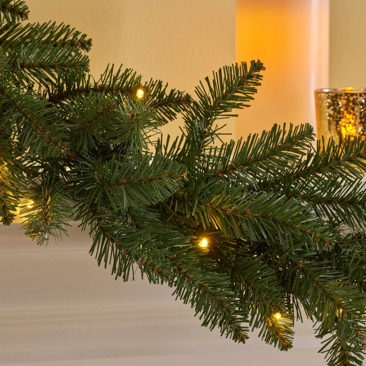 9' X 10" Pre-Lit Norway Spruce Artificial Christmas Garland - Warm White LED Lights 5 9' X 10" Pre-Lit Norway Spruce Artificial Christmas Garland - Warm White LED Lights - Image 3