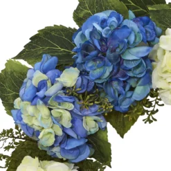 Blue And White Decorative Spring Floral Wreath, 24-Inch 10 Blue And White Decorative Spring Floral Wreath, 24-Inch -Noel Twinkle Shop dnnl204223 4 15559.1681814515