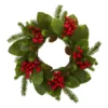 Magnolia Berry Pine Artificial Christmas Wreath, 19-Inch, Unlit -Noel Twinkle Shop dnnl204266 1 38116.1681814532