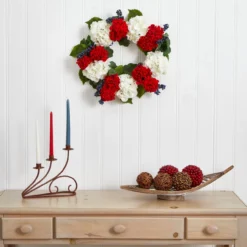 Blueberries And Geranium Artificial Wreath, 21-Inch, Unlit 7 Blueberries And Geranium Artificial Wreath, 21-Inch, Unlit -Noel Twinkle Shop dnnl204324 3 70974.1681814497